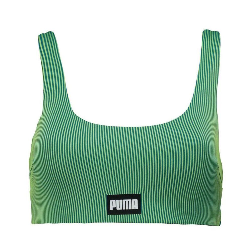 Puma Womens/Ladies Stripe Scoop Neck Bikini Top / Green